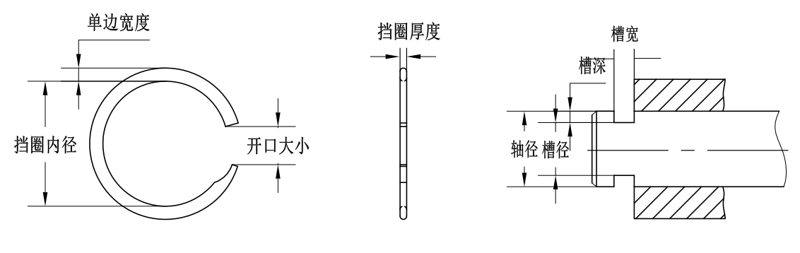 VZM-72軸用單層螺旋擋圈